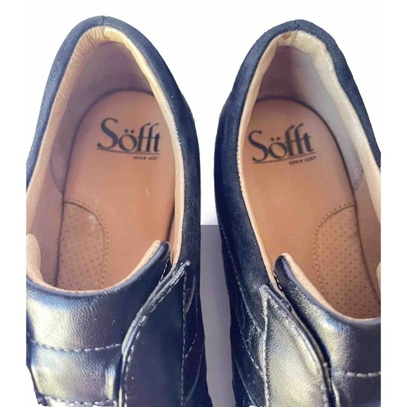 SOFFT Shoes Women Size 6.5 Leather Slip on Suede Comfort Sneaker Elastic Stretch - Picture 5 of 8
